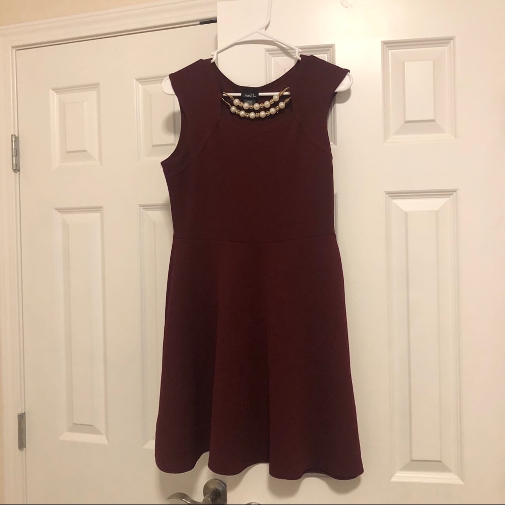 Formal Maroon Dress. Size Medium.